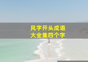 风字开头成语大全集四个字