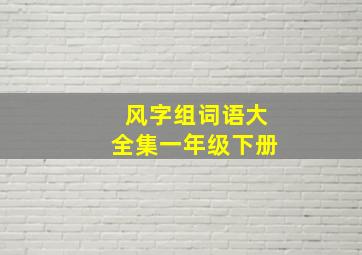 风字组词语大全集一年级下册