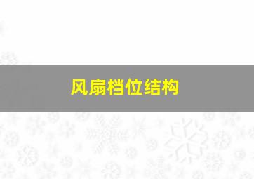 风扇档位结构