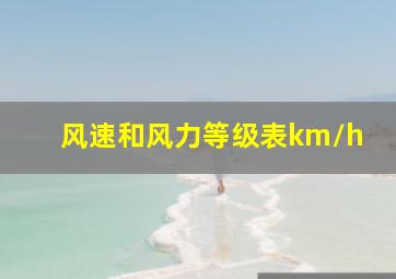 风速和风力等级表km/h