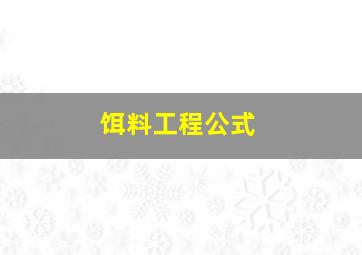 饵料工程公式