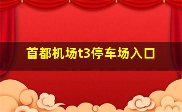 首都机场t3停车场入口