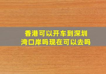 香港可以开车到深圳湾口岸吗现在可以去吗