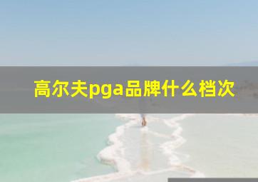 高尔夫pga品牌什么档次