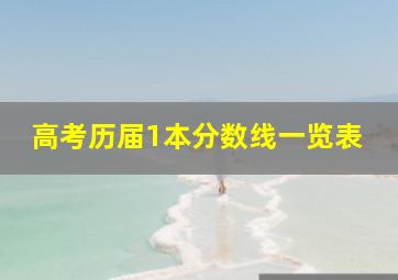 高考历届1本分数线一览表