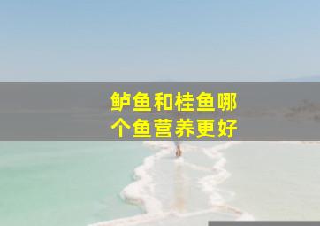 鲈鱼和桂鱼哪个鱼营养更好