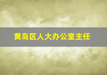 黄岛区人大办公室主任