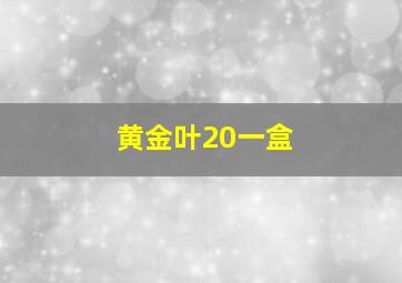 黄金叶20一盒