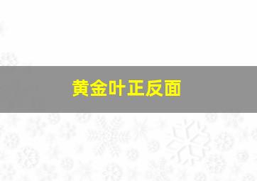 黄金叶正反面