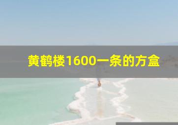 黄鹤楼1600一条的方盒