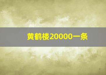 黄鹤楼20000一条