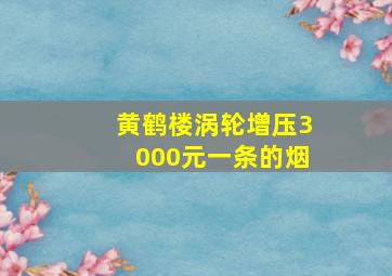 黄鹤楼涡轮增压3000元一条的烟