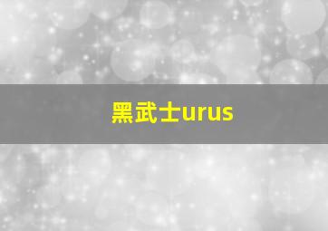 黑武士urus