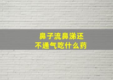 鼻子流鼻涕还不通气吃什么药