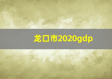 龙口市2020gdp