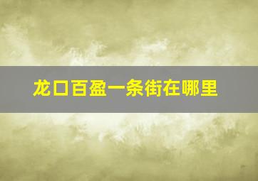 龙口百盈一条街在哪里