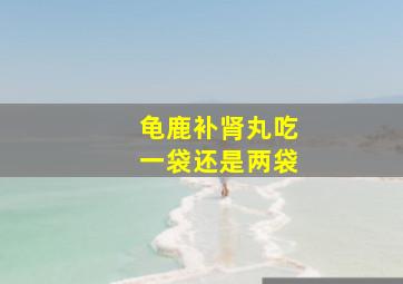 龟鹿补肾丸吃一袋还是两袋